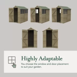 Forest Garden 5x3 Apex Pressure Treated Overlap Wooden Shed With Floor -Gardens and Outdoor Stores forest garden 5x3 apex pressure treated overlap wooden shed with floor5013053192801 04t