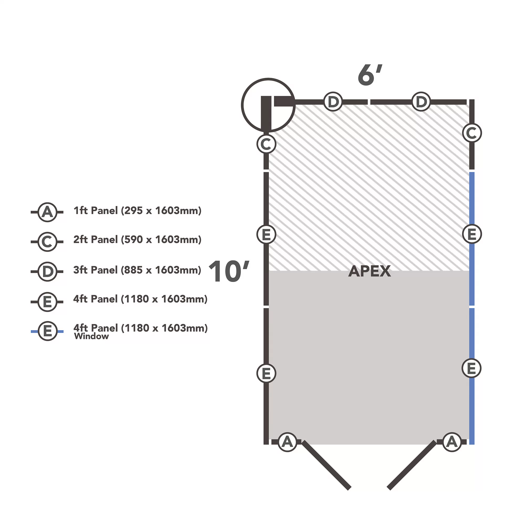 Forest Garden 6x10 Apex Dip Treated Shiplap Wooden Shed With Floor (Base Included) 5 Forest Garden 6x10 Apex Dip Treated Shiplap Wooden Shed With Floor (Base Included) - Image 3