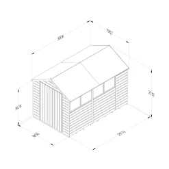 Forest Garden 6x10 Apex Dip Treated Shiplap Wooden Shed With Floor (Base Included) - Assembly Service Included -Gardens and Outdoor Stores forest garden 6x10 apex dip treated shiplap wooden shed with floor base included assembly service included5013053194089 02t