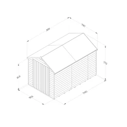Forest Garden 6x10 Apex Pressure Treated Overlap Wooden Shed With Floor (Base Included) -Gardens and Outdoor Stores forest garden 6x10 apex pressure treated overlap wooden shed with floor base included 5013053192856 01t