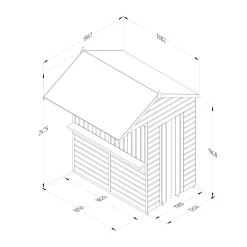 Forest Garden 6x4 Apex Dip Treated Shiplap Wooden Shed With Floor -Gardens and Outdoor Stores forest garden 6x4 apex dip treated shiplap wooden shed with floor5013053189948 01t