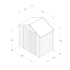 Forest Garden 6x4 Apex Pressure Treated Overlap Wooden Shed With Floor (Base Included) -Gardens and Outdoor Stores forest garden 6x4 apex pressure treated overlap wooden shed with floor base included 5013053192122 01t