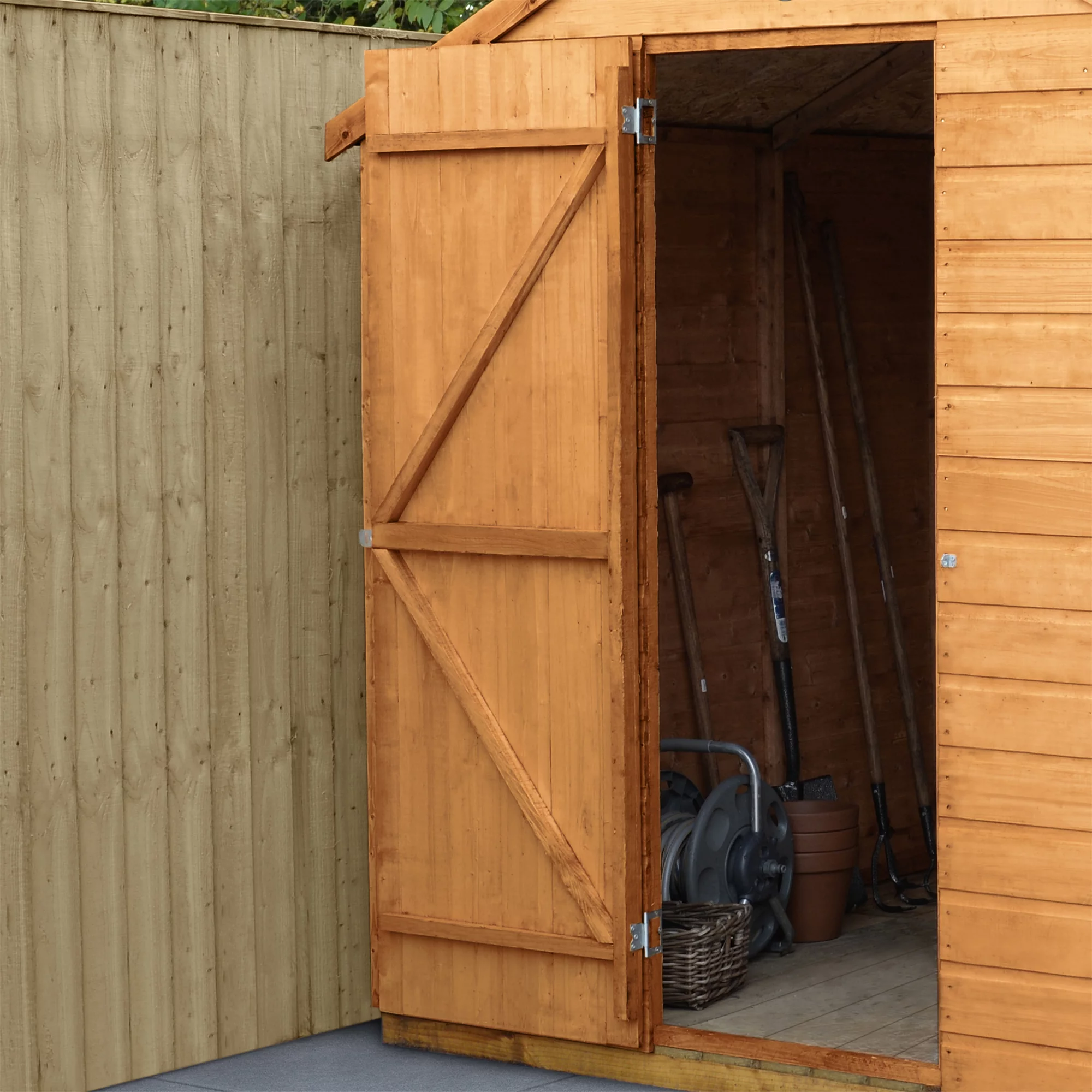 Forest Garden 6x4 Ft Apex Shiplap Wooden Shed With Floor 10 Forest Garden 6x4 Ft Apex Shiplap Wooden Shed With Floor - Image 8