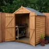 Forest Garden 6x4 Ft Apex Wooden 2 Door Shed With Floor - Assembly Service Included -Gardens and Outdoor Stores forest garden 6x4 ft apex wooden 2 door shed with floor assembly service included5013053177303 01i bq
