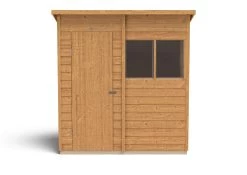 Forest Garden 6x4 Pent Dip Treated Overlap Wooden Shed With Floor -Gardens and Outdoor Stores forest garden 6x4 pent dip treated overlap wooden shed with floor5013053178331 02c bq