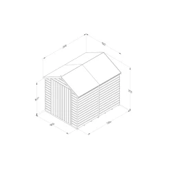 Forest Garden 6x8 Apex Dip Treated Shiplap Wooden Shed With Floor (Base Included) -Gardens and Outdoor Stores forest garden 6x8 apex dip treated shiplap wooden shed with floor base included 5013053194102 02i