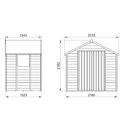 Forest Garden 7x5 Apex Dip Treated Overlap Wooden Shed With Floor -Gardens and Outdoor Stores forest garden 7x5 apex dip treated overlap wooden shed with floor5013053177778 01t bq