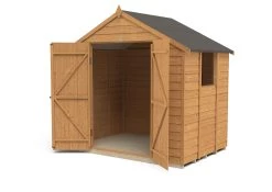 Forest Garden 7x5 Apex Dip Treated Overlap Wooden Shed With Floor -Gardens and Outdoor Stores forest garden 7x5 apex dip treated overlap wooden shed with floor5013053177778 21c bq
