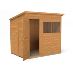 Forest Garden 7x5 Ft Pent Shiplap Wooden 2 Windows Shed With Floor - Assembly Service Included -Gardens and Outdoor Stores forest garden 7x5 ft pent shiplap wooden 2 windows shed with floor assembly service included5013053178935 03c bq