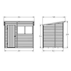 Forest Garden 7x5 Ft Pent Shiplap Wooden 2 Windows Shed With Floor - Assembly Service Included -Gardens and Outdoor Stores forest garden 7x5 ft pent shiplap wooden 2 windows shed with floor assembly service included5013053178935 04t bq