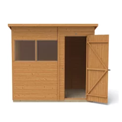 Forest Garden 7x5 Ft Pent Shiplap Wooden 2 Windows Shed With Floor - Assembly Service Included -Gardens and Outdoor Stores forest garden 7x5 ft pent shiplap wooden 2 windows shed with floor assembly service included5013053178935 05c bq