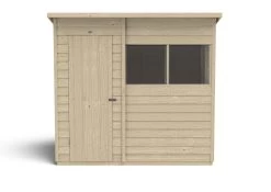 Forest Garden 7x5 Pent Pressure Treated Overlap Wooden Shed With Floor -Gardens and Outdoor Stores forest garden 7x5 pent pressure treated overlap wooden shed with floor5013053178485 02c bq