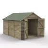 Forest Garden 8x12 Apex Pressure Treated Overlap Wooden Shed With Floor (Base Included) -Gardens and Outdoor Stores forest garden 8x12 apex pressure treated overlap wooden shed with floor base included 5013053192887 01c