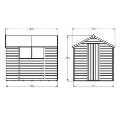 Forest Garden 8x6 Ft Apex Shiplap Wooden 2 Windows Shed With Floor (Base Included) - Assembly Service Included -Gardens and Outdoor Stores forest garden 8x6 ft apex shiplap wooden 2 windows shed with floor base included assembly service included5013053178744 04t bq