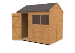Forest Garden 8x6 Reverse Apex Dip Treated Overlap Wooden Shed With Floor (Base Included) -Gardens and Outdoor Stores forest garden 8x6 reverse apex dip treated overlap wooden shed with floor base included 5013053178225 21c bq