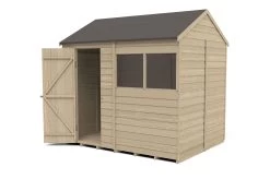 Forest Garden 8x6 Reverse Apex Pressure Treated Overlap Wooden Shed With Floor - Assembly Service Included -Gardens and Outdoor Stores forest garden 8x6 reverse apex pressure treated overlap wooden shed with floor assembly service included5013053178263 21c bq