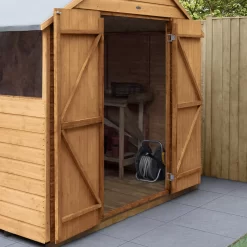 Forest Garden Delamere 7x5 Ft Apex Shiplap Wooden 2 Door Shed With Floor -Gardens and Outdoor Stores forest garden delamere 7x5 ft apex shiplap wooden 2 door shed with floor5013053182666 02i