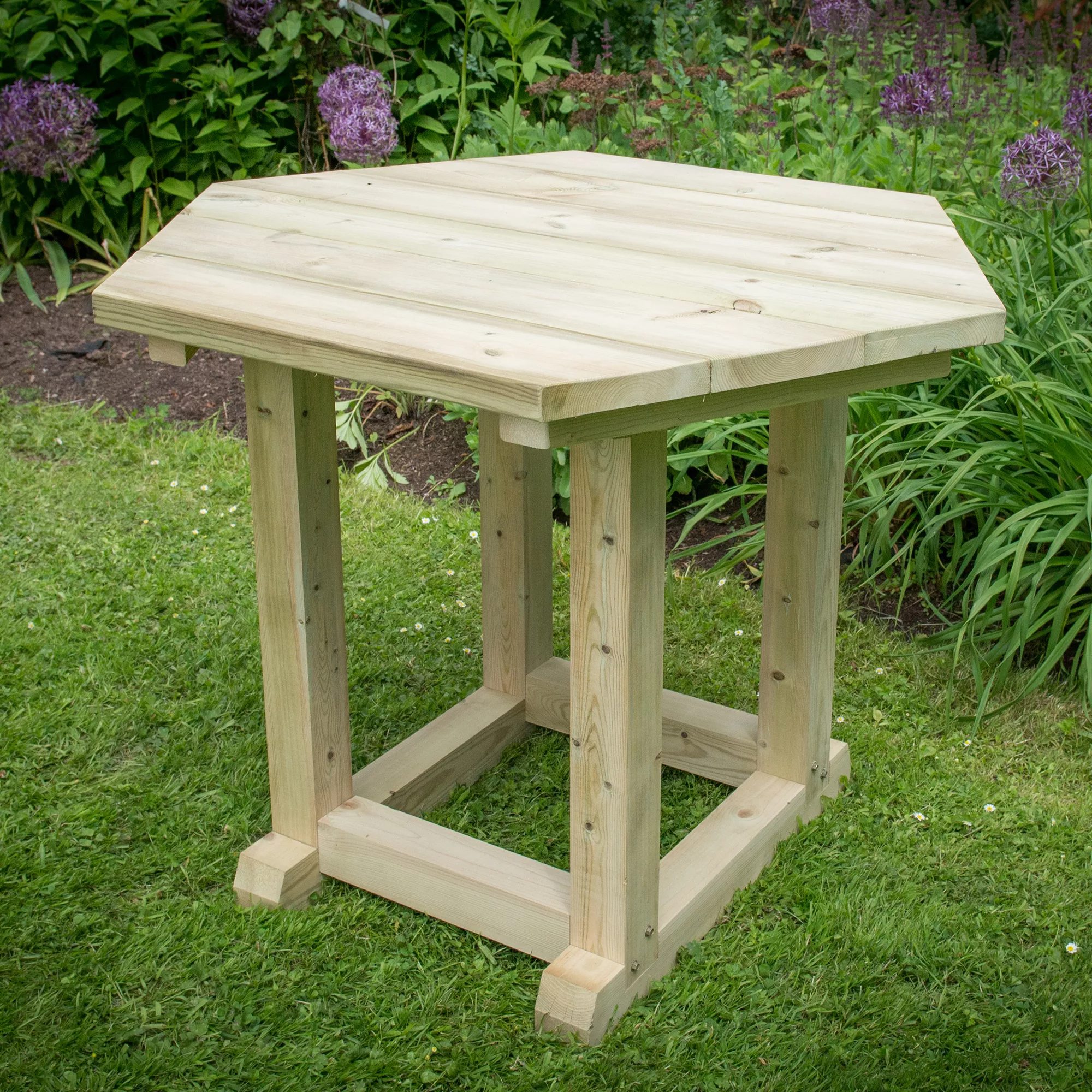 Forest Garden Furnished Hexagonal Gazebo, (W)3.78m (D)3.27m 4 Forest Garden Furnished Hexagonal Gazebo, (W)3.78m (D)3.27m - Image 2