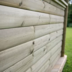 Forest Garden Furnished Timber Roof Hexagonal Gazebo, (W)4900mm (D)4240mm (Green Cushion Included) -Gardens and Outdoor Stores forest garden furnished timber roof hexagonal gazebo w 4900mm d 4240mm green cushion included 5013053172643 09i