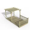 Forest Garden Grey Pergola & Decking Kit, X4 Post X2 Balustrade (H) 2.5m X (W) 5.2m - Canopy Included 2 Forest Garden Grey Pergola & Decking Kit, X4 Post X2 Balustrade (H) 2.5m X (W) 5.2m - Canopy Included -Gardens and Outdoor Stores forest garden grey pergola decking kit x4 post x2 balustrade h 2 5m x w 5 2m canopy included5013053192641 01c