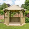Forest Garden Hexagonal Gazebo, (W)3.78m (D)3.27m -Gardens and Outdoor Stores forest garden hexagonal gazebo w 3 78m d 3 27m5013053163382 01i