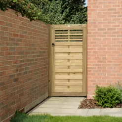 Forest Garden Kyoto Wood Slatted Gate, (H)1.8m (W)0.9m -Gardens and Outdoor Stores forest garden kyoto wood slatted gate h 1 8m w 0 9m5013053145944 03i bq