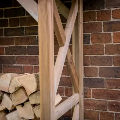 Forest Garden Large Timber 7x3 Ft Apex Wall Log Store -Gardens and Outdoor Stores forest garden large timber 7x3 ft apex wall log store5013053190760 03i