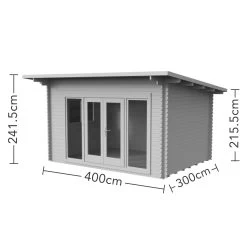 Forest Garden Melbury 4x3 Toughened Glass Pent Loglap Solid Wood Cabin With Double Door - Assembly Service Included -Gardens and Outdoor Stores forest garden melbury 4x3 toughened glass pent loglap solid wood cabin with double door assembly service included5013053181744 01t bq