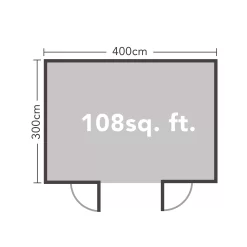 Forest Garden Melbury 4x3 Toughened Glass Pent Loglap Solid Wood Cabin With Double Door - Assembly Service Included -Gardens and Outdoor Stores forest garden melbury 4x3 toughened glass pent loglap solid wood cabin with double door assembly service included5013053181744 02t bq