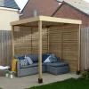 Forest Garden Modular Square Pergola, (H)2045mm (W)1970mm With 2 Pairs Of Screens -Gardens and Outdoor Stores forest garden modular square pergola h 2045mm w 1970mm with 2 pairs of screens5013053183168 01c