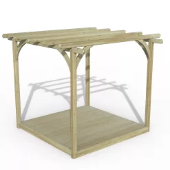 Forest Garden Natural Pergola & Decking Kit, X4 Post (H) 2.5m X (W) 3m