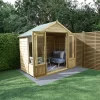 Forest Garden Oakley 7x5 Apex Overlap Solid Wood Summer House With Double Door (Base Included) - Assembly Service Included -Gardens and Outdoor Stores forest garden oakley 7x5 apex overlap solid wood summer house with double door base included assembly service included5013053188538 01i bq