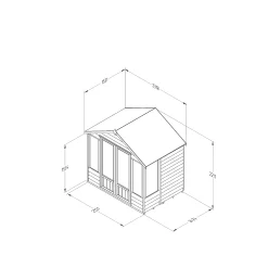 Forest Garden Oakley 7x5 Apex Overlap Solid Wood Summer House With Double Door (Base Included) - Assembly Service Included -Gardens and Outdoor Stores forest garden oakley 7x5 apex overlap solid wood summer house with double door base included assembly service included5013053188538 01t bq