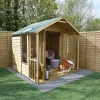 Forest Garden Oakley 7x7 Apex Overlap Solid Wood Summer House With Double Door -Gardens and Outdoor Stores forest garden oakley 7x7 apex overlap solid wood summer house with double door5013053188644 01i bq