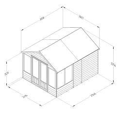 Forest Garden Oakley 8x10 Apex Overlap Solid Wood Summer House With Double Door (Base Included) -Gardens and Outdoor Stores forest garden oakley 8x10 apex overlap solid wood summer house with double door base included 5013053188804 01t bq