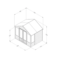 Forest Garden Oakley 8x6 Apex Overlap Solid Wood Summer House With Double Door 9 Forest Garden Oakley 8x6 Apex Overlap Solid Wood Summer House With Double Door -Gardens and Outdoor Stores forest garden oakley 8x6 apex overlap solid wood summer house with double door5013053188583 01t bq