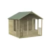 Forest Garden Oakley 8x8 Apex Overlap Solid Wood Summer House With Double Door (Base Included) - Assembly Service Included -Gardens and Outdoor Stores forest garden oakley 8x8 apex overlap solid wood summer house with double door base included assembly service included5013053188767 01c bq