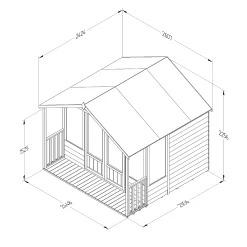 Forest Garden Oakley 8x8 Apex Overlap Solid Wood Summer House With Double Door -Gardens and Outdoor Stores forest garden oakley 8x8 apex overlap solid wood summer house with double door5013053188729 01t bq