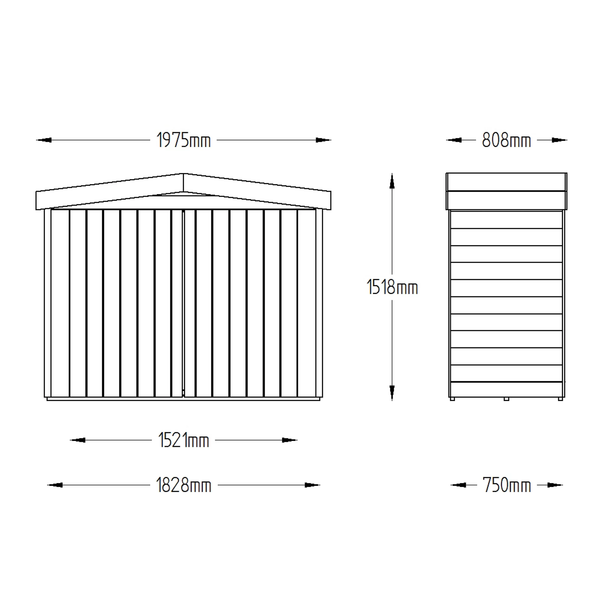 Forest Garden Overlap Wooden 6x3 Apex Garden Storage 12 Forest Garden Overlap Wooden 6x3 Apex Garden Storage - Image 10