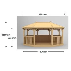 Forest Garden Premium Octagonal Gazebo, (W)5.27m (D)3.78m 17 Forest Garden Premium Octagonal Gazebo, (W)5.27m (D)3.78m -Gardens and Outdoor Stores forest garden premium octagonal gazebo w 5 27m d 3 78m5013053163467 01t