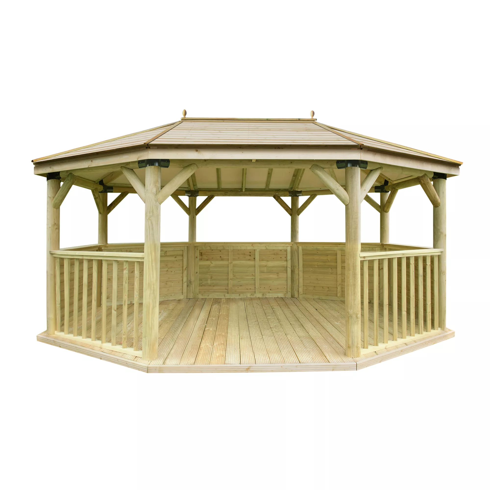 Forest Garden Premium Octagonal Gazebo, (W)5.27m (D)3.78m 4 Forest Garden Premium Octagonal Gazebo, (W)5.27m (D)3.78m - Image 2
