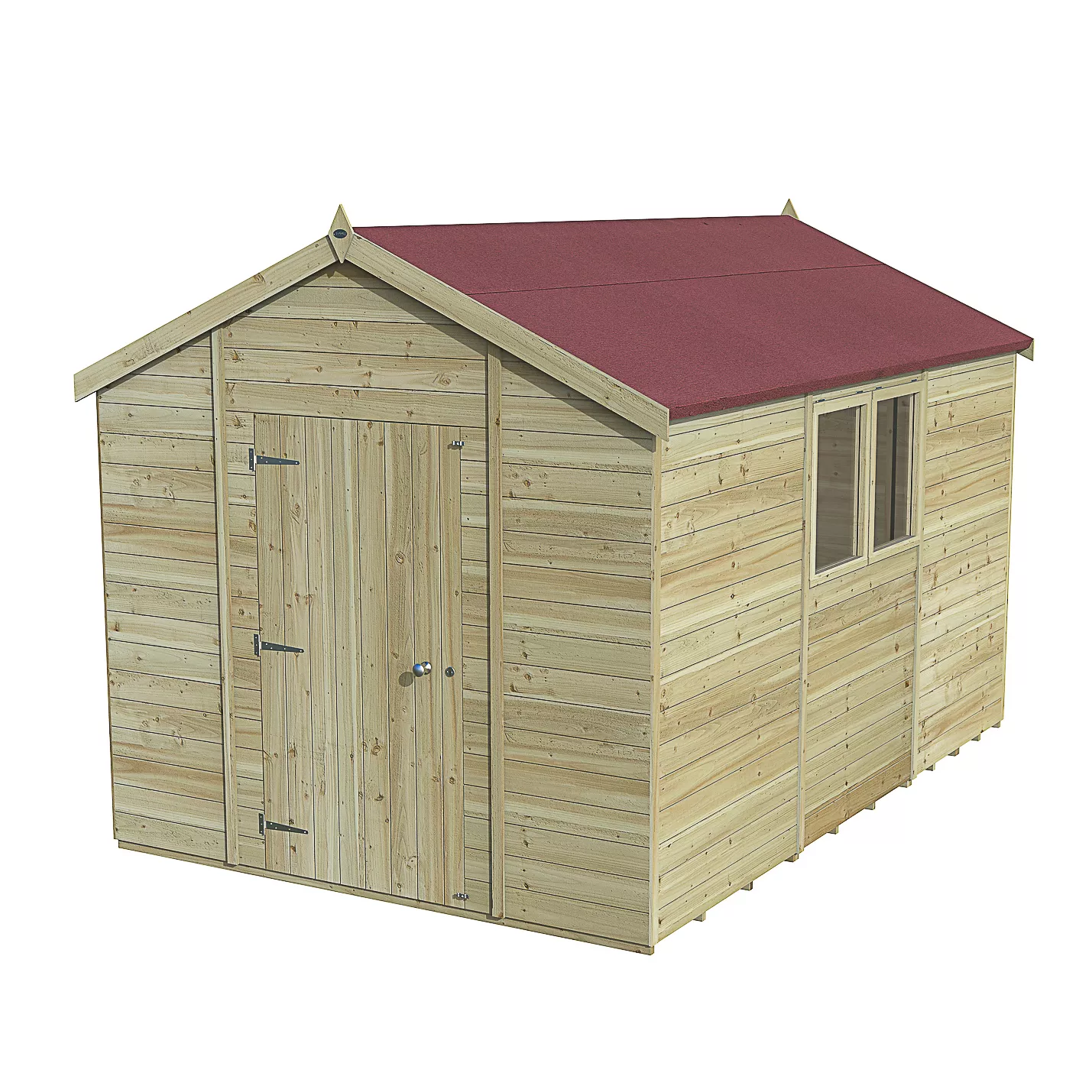 Forest Garden Timberdale 12x8 Ft Apex Tongue & Groove Wooden Shed With Floor (Base Included) 4 Forest Garden Timberdale 12x8 Ft Apex Tongue & Groove Wooden Shed With Floor (Base Included) - Image 2