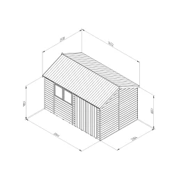 Forest Garden Timberdale 12x8 Ft Reverse Apex Tongue & Groove Wooden 2 Door Shed With Floor -Gardens and Outdoor Stores forest garden timberdale 12x8 ft reverse apex tongue groove wooden 2 door shed with floor5013053189238 01t bq