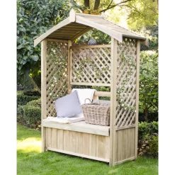 Forest Lyon Lattice Arbour, (H)2000mm (W)1560mm (D)670mm - Assembly Required 11 Forest Lyon Lattice Arbour, (H)2000mm (W)1560mm (D)670mm - Assembly Required -Gardens and Outdoor Stores forest lyon lattice arbour h 2000mm w 1560mm d 670mm assembly required5013053154694 02i