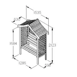 Forest Parisienne Arbour, (H)2120mm (W)1540mm (D)660mm - Assembly Required -Gardens and Outdoor Stores forest parisienne arbour h 2120mm w 1540mm d 660mm assembly required5013053135952 01t bq