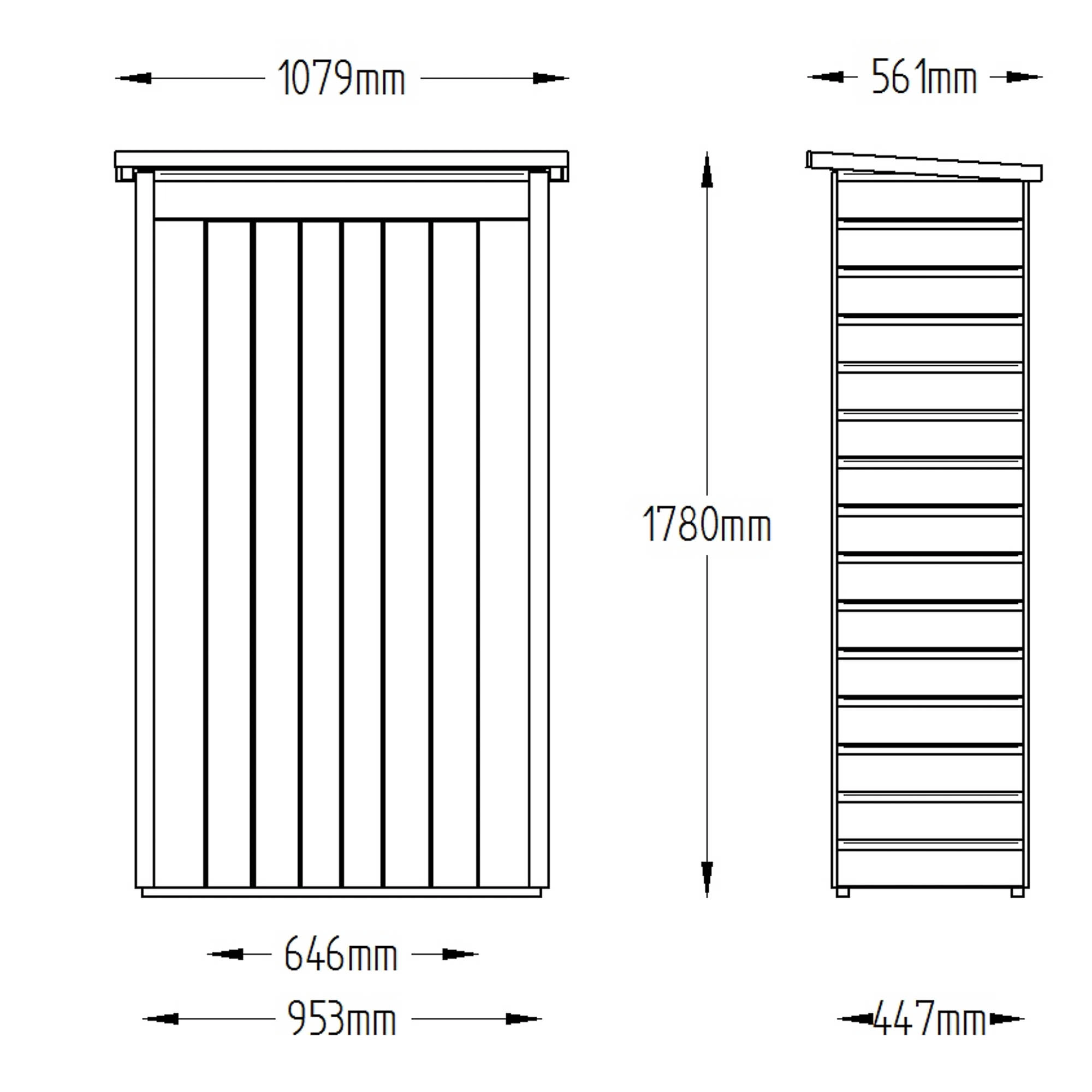 Forest Tall Shiplap 3.6x1.6 Pent Garden Storage 750L 14 Forest Tall Shiplap 3.6x1.6 Pent Garden Storage 750L - Image 12