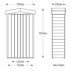 Forest Tall Tongue & Groove 3.6x1.6 Apex Garden Storage 750L -Gardens and Outdoor Stores forest tall tongue groove 3 6x1 6 apex garden storage 750l5013053163184 01t bq