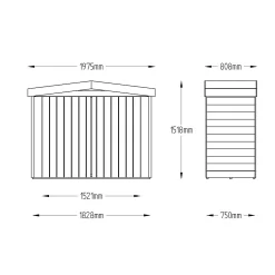 Forest Tongue & Groove 6.5x2.6 Apex Garden Storage 2000L -Gardens and Outdoor Stores forest tongue groove 6 5x2 6 apex garden storage 2000l5013053163245 01t bq