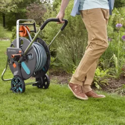 Gardena Aquaroll Freestanding Manual Hose Reel Set (L)50m 10 Gardena Aquaroll Freestanding Manual Hose Reel Set (L)50m -Gardens and Outdoor Stores gardena aquaroll freestanding manual hose reel set l 50m4078500032926 36c bq