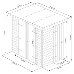GoodHome Clapperton 6x4 Pent Dip Treated Shiplap Shed With Floor - Assembly Service Included -Gardens and Outdoor Stores goodhome clapperton 6x4 pent dip treated shiplap shed with floor assembly service included5059340270135 01t